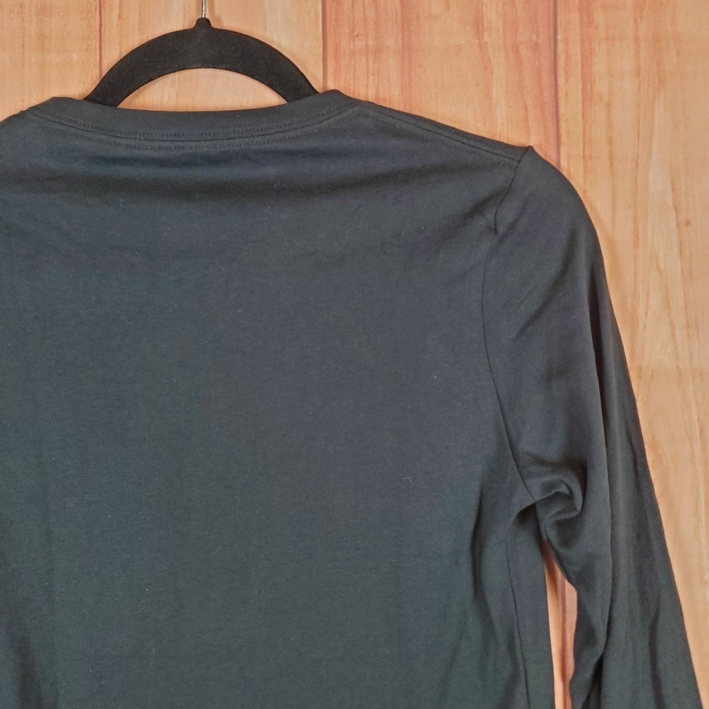Jordan Dri-FIT Boys Shirt Medium Black Cotton Crew Neck Long Sleeve Pullover - Picture 9 of 10